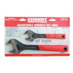 ชุดประแจเลื่อนหุ้มยาง 8 inch& 12 inch SOFT GRIP PHOSPHATE FINISH ADJ. WRENCH SET KENNEDY