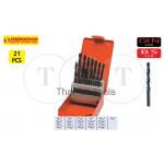 ชุดดอกสว่านเจาะเหล็ก (inch) SET OF 21 HSS DRILLS 1/16-3/8" x 1/64" SHERWOOD