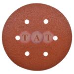 Kennedy.150mm Aluminium Oxide Hook-n-Loop Sanding Discs - 6 Hole P60 - Pack of 50