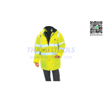 เสื้อ สะท้านแสง WATERPROOF & BREATHABLE HI-VIS5-IN-1 COAT (EN20471) YELLOW TUFFSAFE