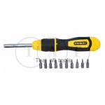 ชุดไขควงอเนกประสงค์ 11 ชิ้น MULTI-BITS RATCHETING SCREWDRIVER STANLEY