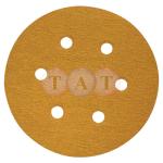York.150mm Adhesive (Sticky Backed) Aluminium Oxide Discs, 6 Hole (600A) - P120 - Pack of 50
