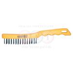 Cotswold.3-ROW PLASTIC HANDLE WIRE SCRATCH BRUSH - Pack of 5