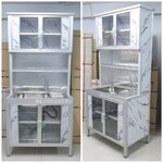 ตู้อ่างล้างจานแบบสูง ขนาด86ซม ลายหินอ่อน