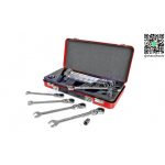 ชุดประแจปากตาย แหวนฟรี พับได้ 10-19mm FLEX HEAD RATCHET SPANNER SET 13PC KENNEDY