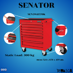 ตู้เก็บเครื่องมือมีล้อ 7 ลิ้นชัก SENATOR | Roller Cabinet Workshop Red 300kg