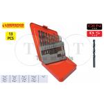 ชุดดอกสว่านเจาะเหล็ก (inch) SET OF 13 HSS DRILLS 1/16-1/4" x 1/64" SHERWOOD