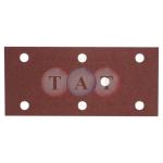 York.165 x 75mm Hook-n-Loop 1/3 Sanding Sheets, Aluminium Oxide, 165 x 75mm 7 Hole - P120 - Pack of 25