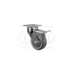 Atlas Workholders.BRAKED SWIVEL PLATE 100mm RUBBER TYRE