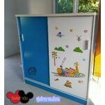 ตู้เด็กบานเลื่อน คละลาย (แจ้งสีในแชทนะคะ)