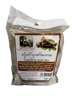 สบู่สปาถุงผ้า มะขาม<แม่ใหญ่ เฮิร์บ> (100 กรัม) ราคา 35฿ ( 6 ชิ้น ส่ง 33 ฿)