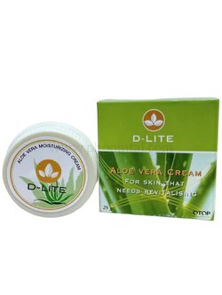 ครีมว่านหางจระเข้ ดี-ไลท์ (25 กรัม) <ตลับ> ราคา 35 ฿ ( 6 ชิ้น ส่ง 30 ฿)