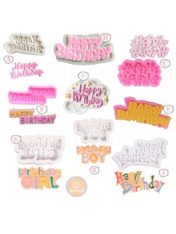 แม่พิมพ์ซิลิโคน Happy birthday เลือกแบบ