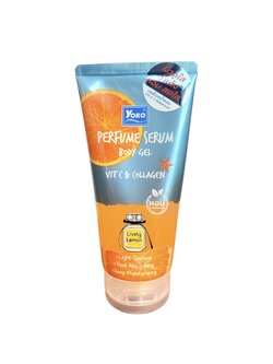 เพอร์ฟูม เซรั่ม บอดี้เจล-วิตซี&คอลลาเจน โยโกะ (120 มล) <หลอด>ราคา 66 ฿ ( 6 ชิ้น ส่ง 60 ฿)