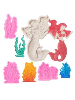 พิพม์ซิลิโคนพิพม์วุ้น แม่พิมพ์นางเงือก สาหร่าย ปะการัง