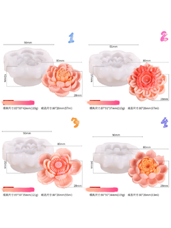 พิมพ์ดอกบัว ซิลิโคนทำขนม งานคราฟท์ เรซิ่น เทียนหอม