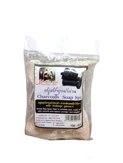 สบู่สปาถุงผ้า ถ่าน<แม่ใหญ่ เฮิร์บ> (100 กรัม) ราคา 35 ฿ ( 6 ชิ้น ส่ง 33 ฿)