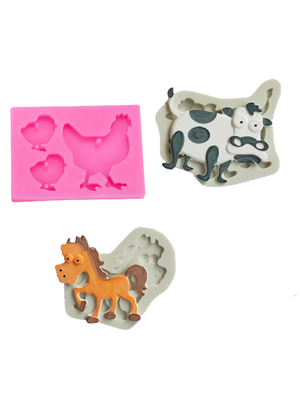 แม่พิพม์ซิลิโคน ไก่ วัว ม้า