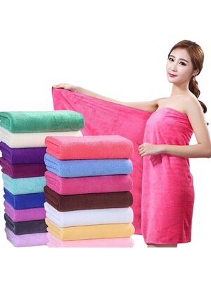 ผ้าเช็ดตัวนาโนสีพื้น 74*147 ซม. ราคาผืนละ 38 บ.