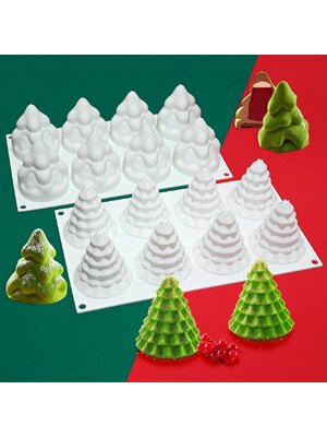 แม่พิพม์ซิลิโคน พิพม์วุ้น ต้นคริสต์มาส 8 ต้น