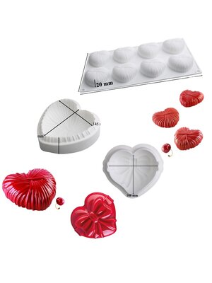 แม่พิพม์ซิลิโคน พิพม์วุ้น พิมพ์ฟองดอง หัวใจ มูสเค้ก