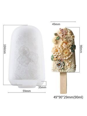 แม่พิมพ์ซิลิโคน ไอศครีม ไอครีมดอกไม้