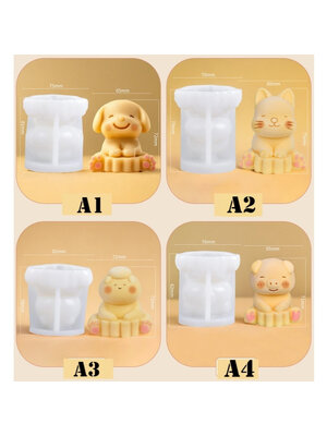 แม่พิมพ์ซิลิโคนโฮมเมดหมีชีสมูสเค้กไอศกรีม