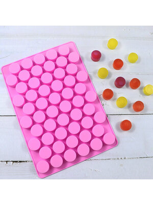 แม่พิพม์ซิลิโคน พิพม์วุ้น แม่พิมพ์ช็อกโกแลตทรงกระบอกขนาดเล็ก 55 ช่อง