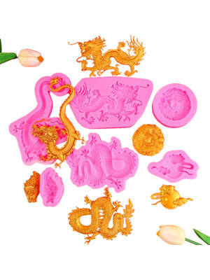 แม่พิมพ์ซิลิโคน รูปมังกร สไตล์จีน