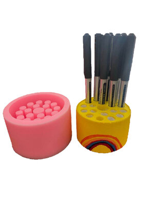 ซิลิโคนแม่พิมพ์ แม่พิมพ์ที่ใส่ปากกา DIY แม่พิมพ์เรซิน