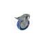 Atlas Workholders.BRAKED SWIVEL BOLT HOLE 7 5mm BLUE RUBBER TYRE