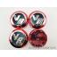 ฝาล้อรถยนต์ ฝาล้อแม็กซ์ สีแดง โลโก้ VR สีเงิน สำหรับ ล้อแม็ก RAYS ขนาดหน้า 64มิล ขา 58 มิล 1ชุด 4ชิ้น 58mm.