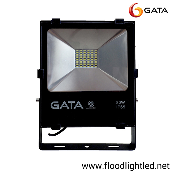 สปอร์ตไลท์LED 80w รุ่น SMD ยี่ห้อ GATA (แสงส้ม)
