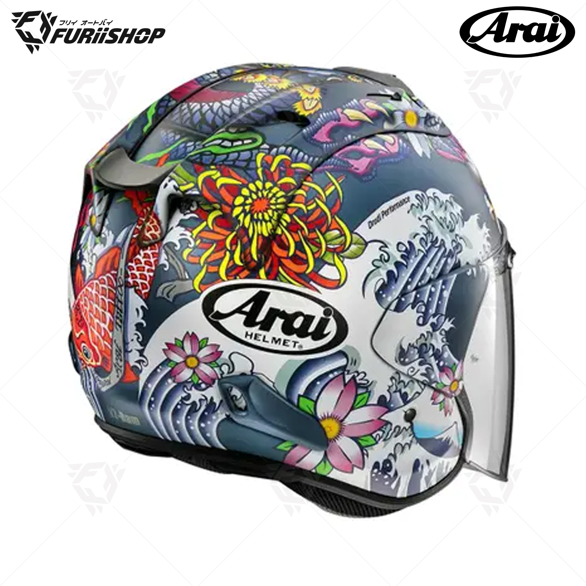 หมวกกันน็อคเต็มใบ Arai : SZ-R EVO Oriental Flat Blue (Frost Finish)