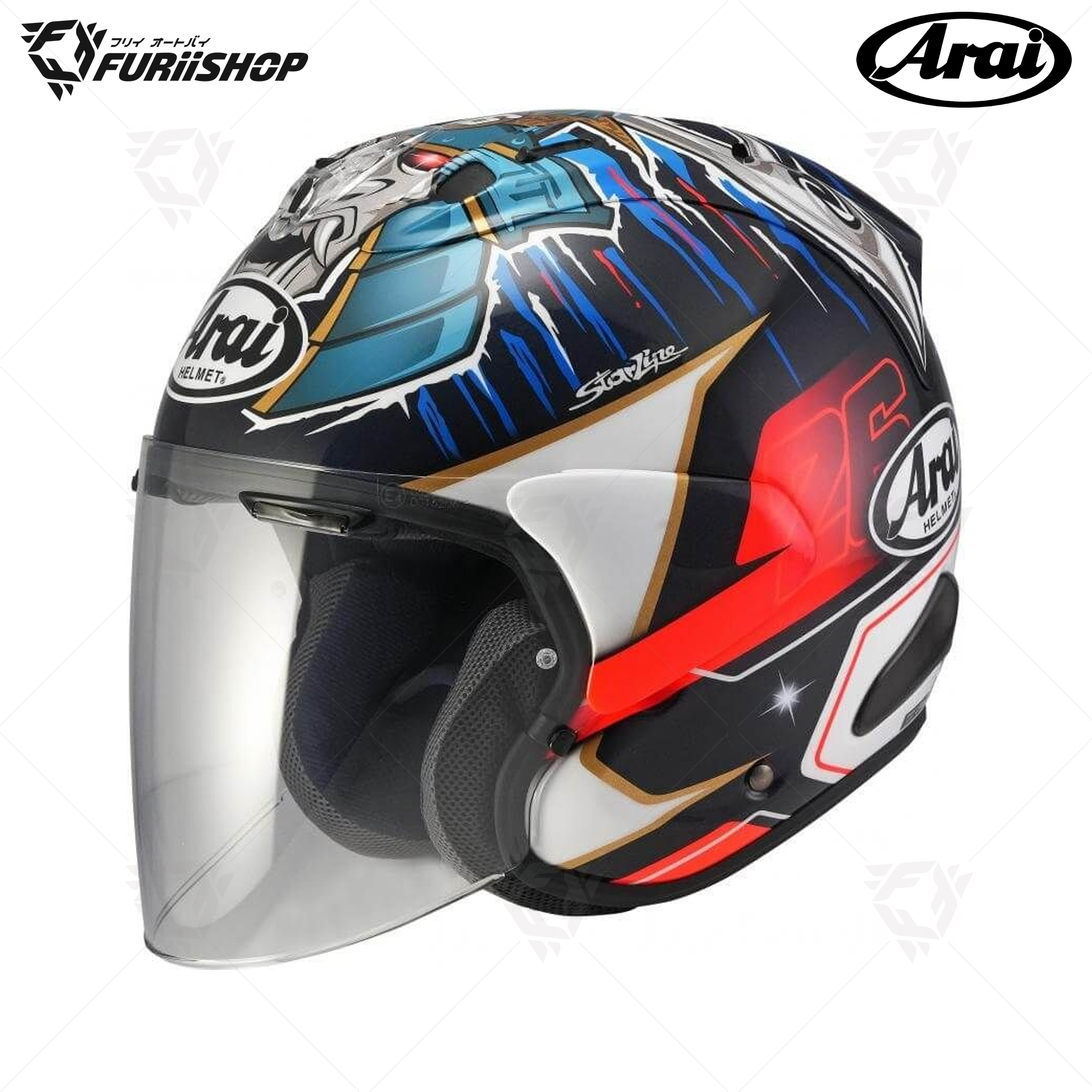 หมวกกันน็อคเต็มใบ Arai : SZ-R EVO Pedrosa Shogun