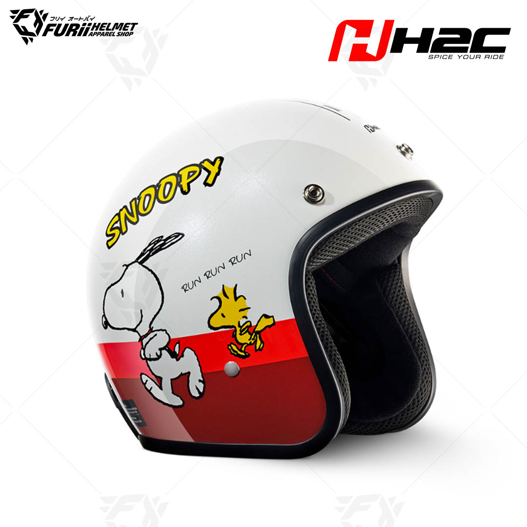 หมวกกันน็อค H2C : SNOOPY RED (Free Size)