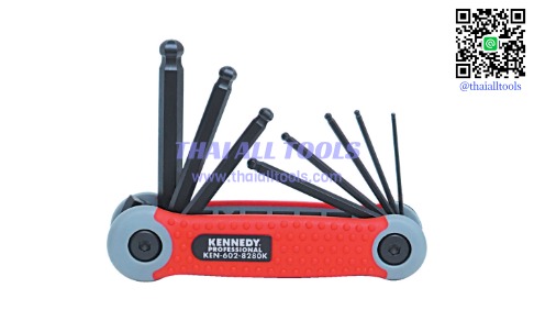 ชุดประแจหกเหลี่ยมหัวบอล 1.5-8mm PRO-TORQ HEX BALL WRENCH SET ON CLIP (8) KENNEDY