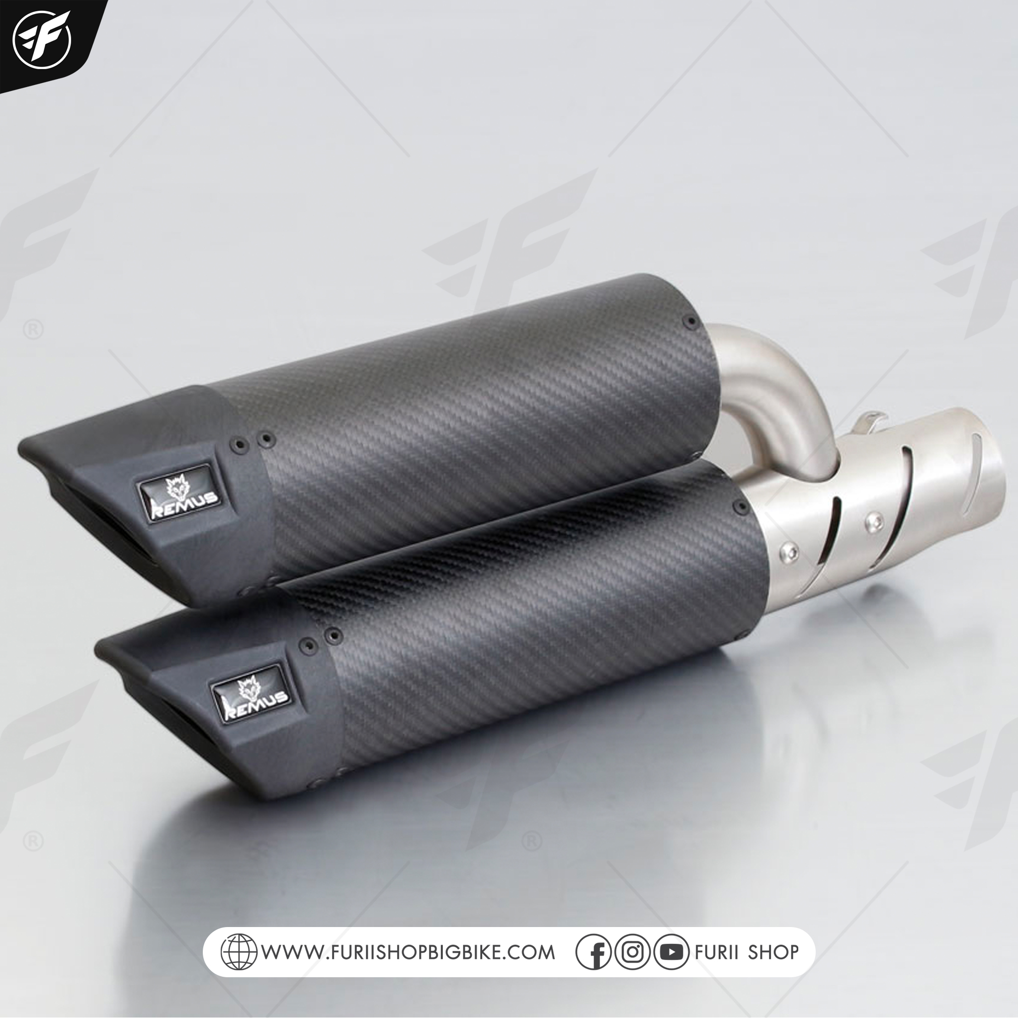 ท่อ Remus Slip on Dual Carbon for Vespa GTS300