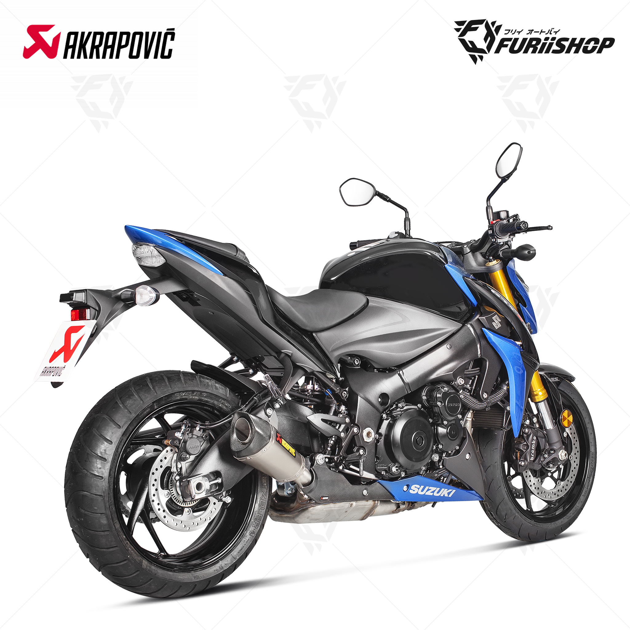 ท่อมอเตอร์ไซค์ Akrapovic - Slip on Shorty : for Suzuki Gsxs1000Gt 2022/Gsxs1000 21-22