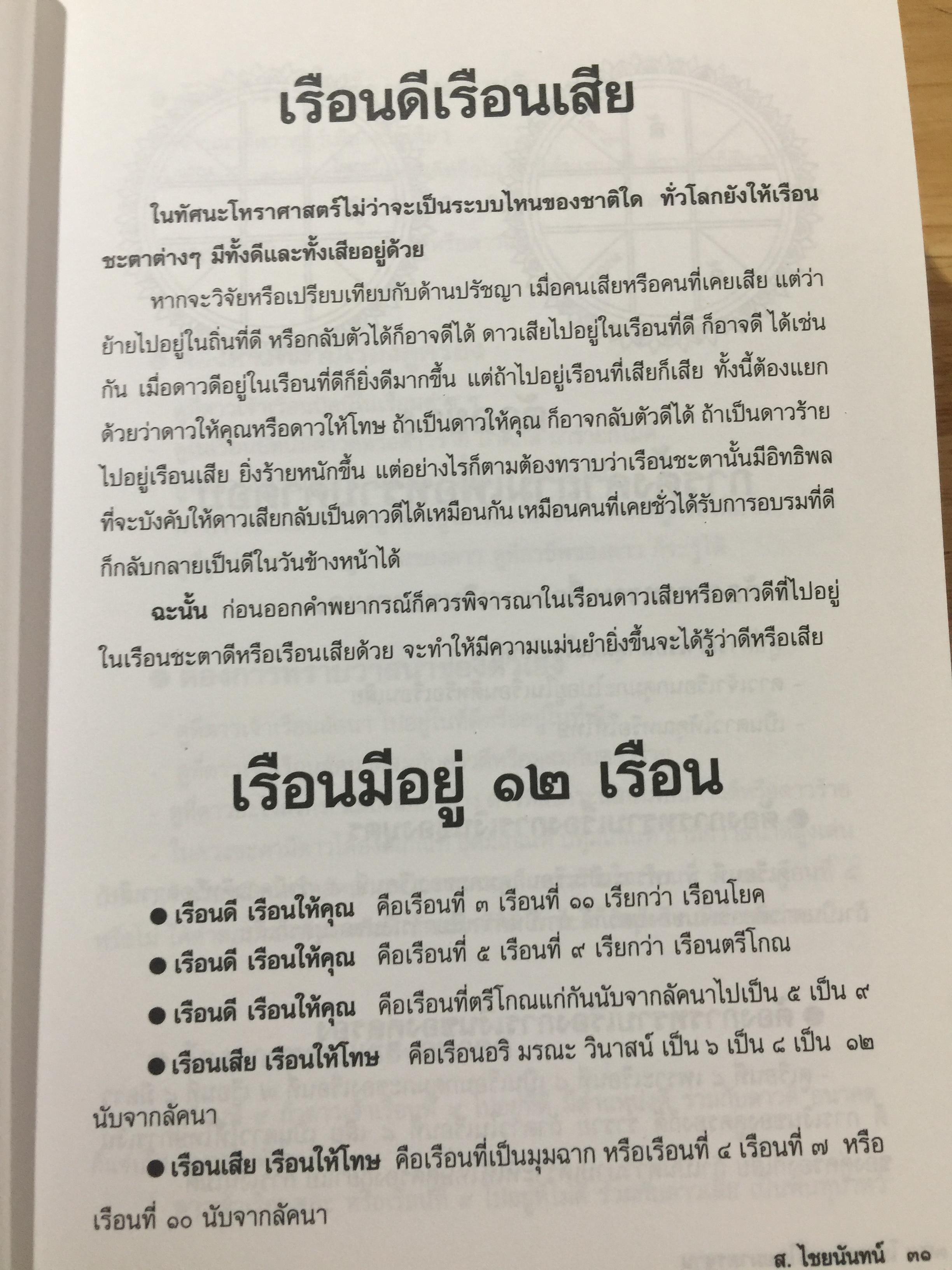 โหราศาสตร์ ไทย. มาตรฐานว่าด้วย เคล็ดลับการพยากรณ์ เรียบเรียงโดย อาจารย์ ส.ไชยนันท์ 3,500 กรัม