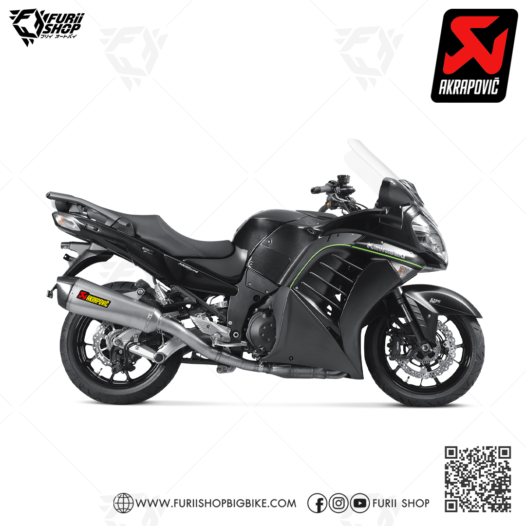 ท่อไอเสียมอเตอร์ไซค์ AKRAPOVIC TITANIUM SLIP-ON FOR KAWASAKI GTR1400