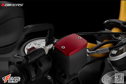 ฝาปิดกระปุก BIKERS สีแดง FOR DUCATI SCRMBLER