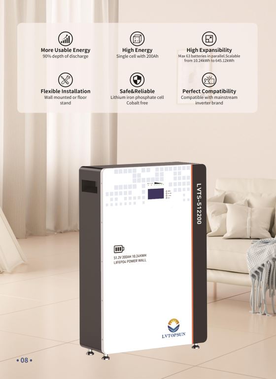Lithium Battery แบรนด์ LVtopsun ขนาด 51.2V 200A(แบตเตอรี่ ลิเที่ยม 51.2V 200Ah)