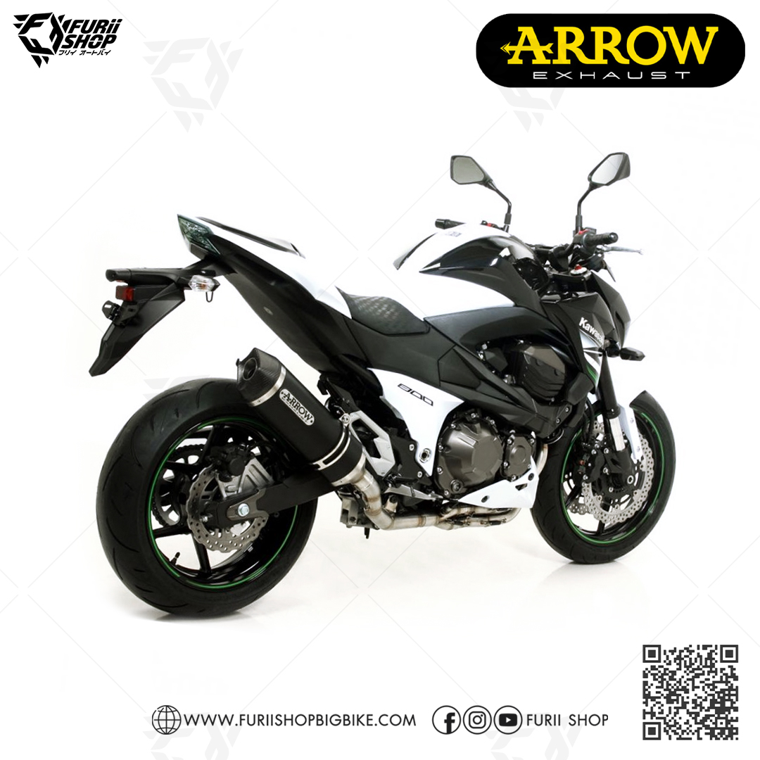 ท่อมอเตอร์ไซค์ Arrow Slip on Dark-Carbon : for Kawasaki Z800