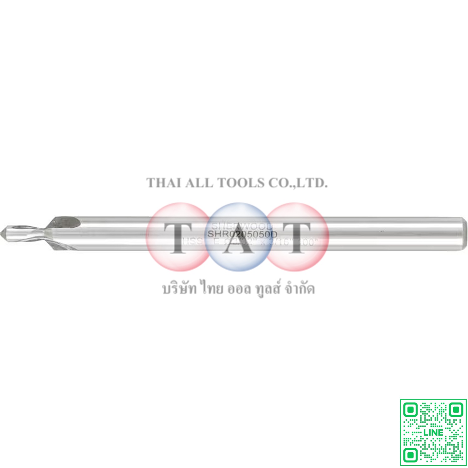 Sherwood 100°, Countersink, 3/16in., Straight Shank, 3 fl, Cobalt High Speed Steel SHR0205050D