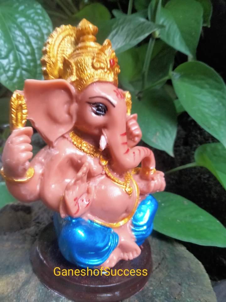 พระพิฆเนศปางเศรษฐี เรซิ่น สูง 5 นิ้ว มีหลายสี