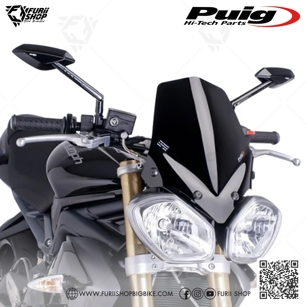 ชิลด์หน้า Puig Windshield : for Triumph Street Triple 675 13-16