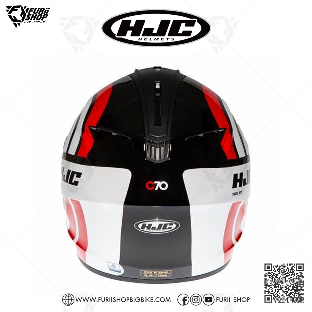 หมวกกันน็อคเต็มใบ(มีแว่นกันแดด) HJC C70 : CURVES MC1