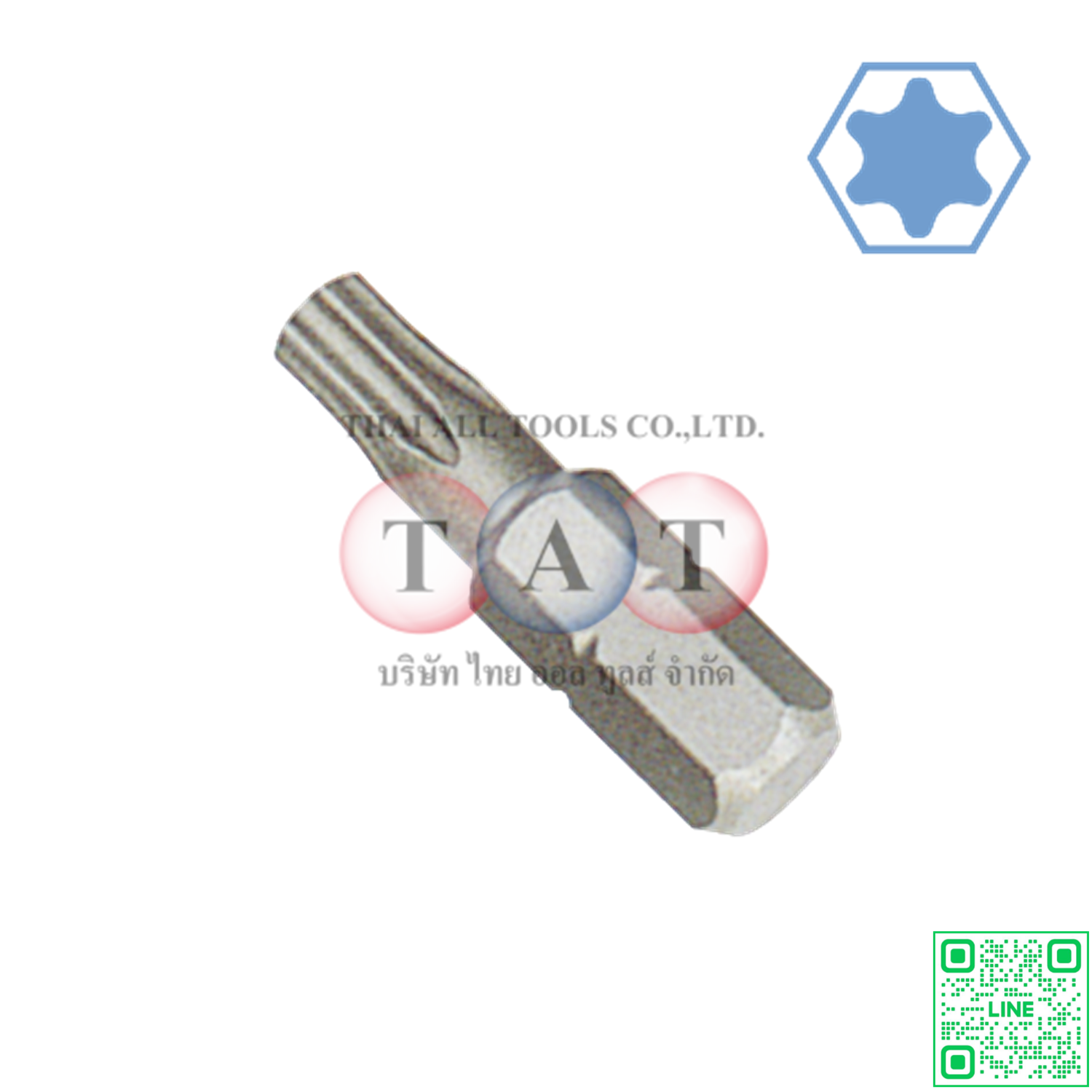 ดอกไขควงหัวแฉก 1/4" L25มม เบอร์ 40 10pcs/set LICOTA BTX102540