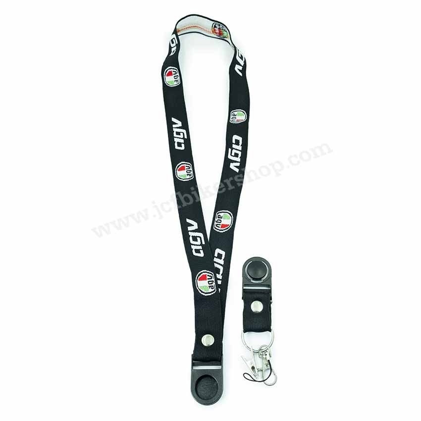 สายคล้องบัตร สายคล้องคอ สายคล้องกุญแจ สายคล้องโทรศัพท์ AGV(มีตัวปลดล็คปลายสาย)